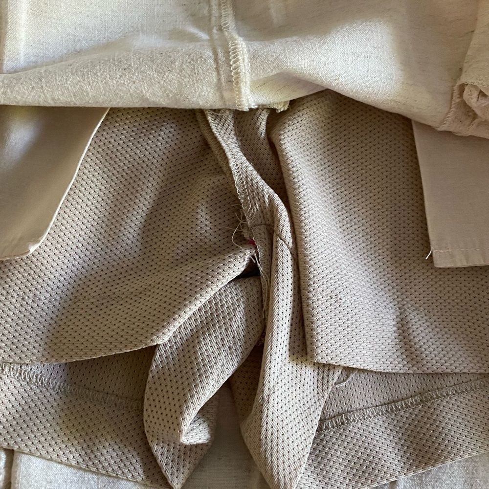 Verdino Linen Skort - 4 oatmeal cream , linen blend Skort - Picture 5 of 7